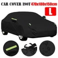 thumbnail image 1 of 190T Universal Full Sedan Car Cover, Waterproof Sunscreen Anti UV Dustproof Protection, L - 470x180x150cm (185x71x59in), 1 of 10