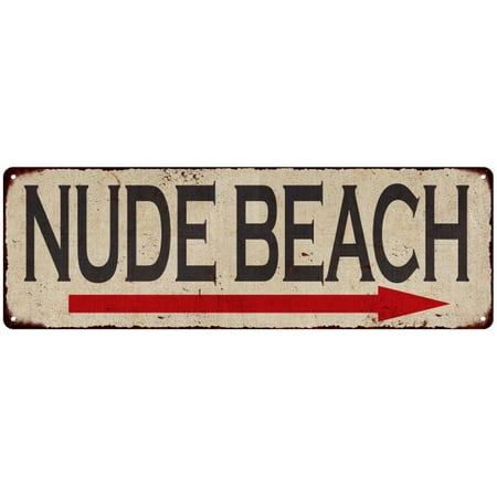 Girls on nude beach cam Nude Beach Vintage Look Home Decor Farmhouse Metal Sign 6x18 206180071023 Walmart Com Walmart Com
