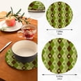 thumbnail image 3 of Saint Patrick Clover Green Zigzag Table Trivets for Hot Dishes Round Trivet Mat 2PCS Kitchen Potholders Heat Resistant Pot Holder for Bowl Teapot Home Decor Gifts, 3 of 7