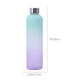 thumbnail image 3 of CxhicLuv 1000ML Gradient Water Bottle 11×2.9 Inch Stainless Steel Lid, Portable, Frosted – Large-Capacity Drink Cup with Gradient Color, Ideal for School, Gym, Hiking, Suitable for Students, Green, 3 of 6