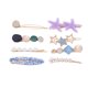 thumbnail image 4 of 8 Uds. Pinzas para el cabello para mujer, pinzas para el cabello con patrón de perlas de imitación de estrella brillante, accesorios para el cabello, 4 of 8
