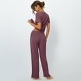 thumbnail image 4 of SUNBS Lounge Sets for Women Summer Matching 2 Piece Outfit For Women Lounge Set Ribbed Knit Pajamas Set Trendy Clothes, 4 of 9