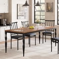 thumbnail image 3 of Ourlova 78 Inch Rectangular Dining Table for 6 Rustic Farmhouse Kitchen Table with Large Tabletop Long Wooden Dining Room Table with Heavy Duty Legs Walnut, 3 of 7