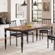 thumbnail image 5 of Qinaqin 78 Inch Rectangular cm de Profundidadining Mesa para 6. Rústico Farmhouse Kitchen con Grande Tabletop Resistente Legs en Anchoalnut Finish, 5 of 7