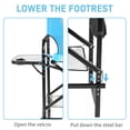 thumbnail image 6 of Ktaxon 26" Oversized Folding Director Chair, Heavy Duty Camping Chairs with Side Table & Cup Holder, Makeup Artist Seating with Storage Bag, Supports 400 lbs, Sky Blue, 6 of 10