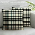 thumbnail image 3 of Nawypu  Merry Christmas Hello Winter Buffalo Plaid Snowflake Throw Pillow Cover Cushion for Sofa, Car, Office, Home Decoration, 3 of 5