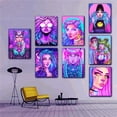 thumbnail image 4 of Cyberpunk Cool Electronic Anime Girl Posters Neon Canvas Painting and Prints Wall Art Cartoon Picture for Room Wall Home Decorat, 4 of 5