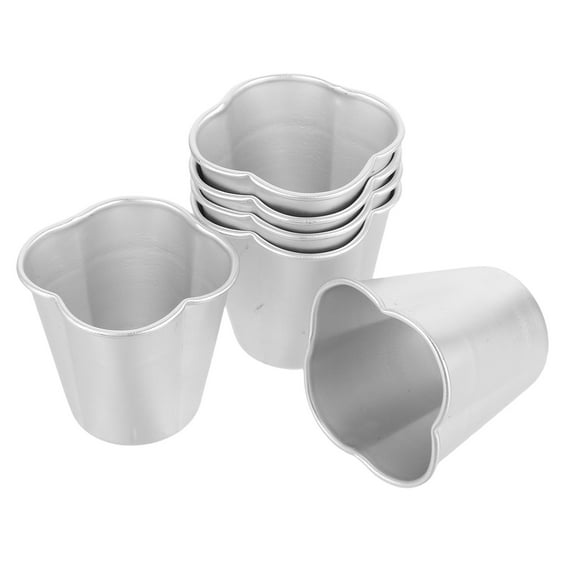 TEHAUX Set of 6 Mini Cake Tins Aluminum Alloy Baking Pans Non-Stick Round Bakeware for Home and Professional Bakers