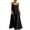 Black, variant on AJGRHE Women's 2026 Summer Linen Maxi Dress Contrast Spaghetti Strap Beach Dress Backless Sleeveless Summer Beach Casual Dress Loose Flowy Long Sleeveless Bohemian Dresses M