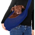 thumbnail image 4 of iPrimio Dog and Cat Sling Carrier - Hands Free Reversible Pet Papoose Navy Bag - Soft Pouch and Tote Design - Suitable for Puppy, Small Dogs, and Cats for Outdoor Travel, 4 of 7