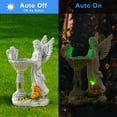 Solar Angel Garden Statues, LED Color Changing, Waterproof, Resin Lawn