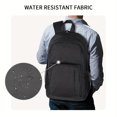 thumbnail image 4 of 18 Inch Black Laptop Backpack Large Capacity Waterproof Travel Backpack Lightweight Bookbag For Men, 4 of 5
