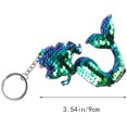 thumbnail image 4 of Shiny Sequins Mermaid Charm Keychain Key Rings Backpack Car Pendant (Blue), 4 of 8