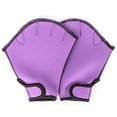thumbnail image 1 of Aletas de natación en color morado talla S - Guantes acuáticos con palmas para buceo y natación, 1 of 6