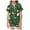 Green, variant on Xdzjlr Girls Christmas Loungewear Children Casual Xmas Print Button Down Lapel Short Sleeved Tops Shorts Set Homewear Kids Sleepwear Pjs Green