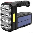 thumbnail image 1 of 8 LED Solar Handheld Torch - Super Bright Rechargeable Portable Flashlight - Powerful work equipment - Bright light for camping home work, 1 of 5