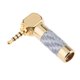 thumbnail image 3 of Conector de Repuesto en apariencia de L de 3x 2.5 Mm Conector de Soldadura Estéreo de 4 Polos CUTICAT Conector de conector de auriculares, 3 of 8