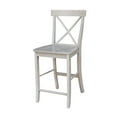thumbnail image 1 of International Concepts S09-6132 X-Back Counterheight Stool - Washed Gray Taupe, 1 of 2