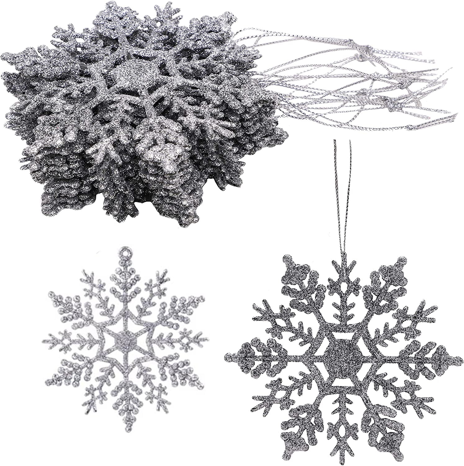 Snowflake Cutouts Plastic Shapes Confetti Die Cut 15 pcs FREE SHIPPING
