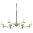 thumbnail image 3 of Franklin Iron Works Soft Gold Chandelier 42" Wide Farmhouse Rustic Bent Arms 8-Light Fixture for Dining Room Living House Home Foyer Kitchen Island, 3 of 12