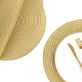 thumbnail image 6 of 4Pack Round Insulation Mat,Non-Slip Place Mats,Braided Table Mats,Hand Woven Pads,Heat Resistant Washable Placemats,for Home Kitchen Dining Room Decoration Gold, 6 of 7