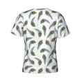 thumbnail image 6 of Vsdgher Colorful Grass Print Men's Dry Fit Mesh Athletic Shirts Moisture Wicking Tennis T-Shirt Tops, 6 of 9