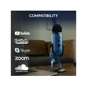 Blue Yeti USB Microphone - Midnight Blue - Ultimate USB microphone - 3 condenser capsules - 4 recording patterns - 20Hz - 20kHz