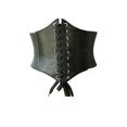 thumbnail image 3 of 2 UNIDS 85 CM Cinturón de tamaño grande versión coreana femenina del cinturón atado con un cinturón elástico largo y gordo cinturón decorativo ancho de moda mostrar cuerpo negro, 3 of 4