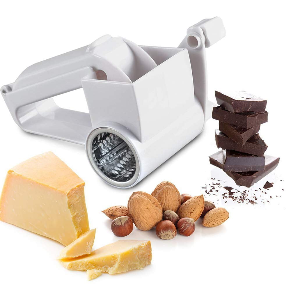 GLiving Rotary Cheese Grater Round Mandolin Drum Slicer Vegetable