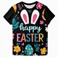 thumbnail image 5 of mgoYE T-Shirt for Women Womens Happy Easter Day Neck Shirt Funny Bunny Rabbit Eggs Graphic Short Sleeve Tee Spring Casual Tops(Black,XL), 5 of 7
