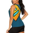 thumbnail image 3 of Lsque Geometry Dash Printed Workout Tank Tops for Women, Athletic Sports Tank Tops, Compression Sleeveless Dry Fit Shirts,Sleeveless Yoga Shirt-Medium, 3 of 9