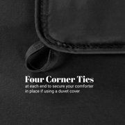 Superior Solid Comforter Down Alternative Bedding, King, Black