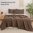 thumbnail image 5 of PHF Ultra Soft Waffle Weave Blanket Twin Size for Bed, Lightweight and Breathable Blanket, Perfect for Hot Sleepers, 66"x 90", Chocolate, 5 of 7
