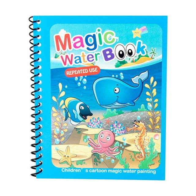 YOLOKE - Libro reutilizable para colorear con agua transparente para niños