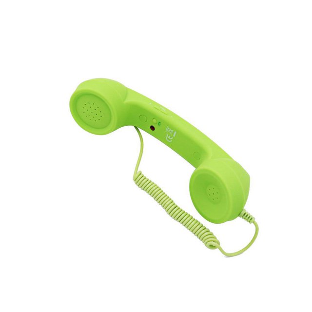 Sidaley Auricular de teléfono Auricular cómodo Receptor Cableado Vintage A prueba de radiación Receptores de teléfono universales Teléfonos móviles Videojuegos y accesorios Verde