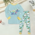 thumbnail image 2 of Hessimy Toddler Boys Girls Spring Summer Cute Pattern Print 2Pcs Long Sleeve Crewneck Pullover Casual Jogger Pants Athletic Set, Pattern Jogger Set(Light Blue,8-9 Years), 2 of 5