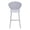 Gray, variant on Midcentury Plastic Bar Stool with Metal Legs Gray Set of 2