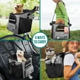 thumbnail image 5 of PetAmi Dog Bike Basket, Soft-sided Ventilated Dog Bike Carrier Backpack, Dog Pet Bicycle Basket for Bike Handlebar, Small Medium Puppy Cat Kitten Car Booster Seat with Safety Strap (Gray), 5 of 8