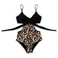 thumbnail image 2 of Honganda Maillot de Bain une Pièce Femme, Taille Évidée à Col en V, 2 of 5