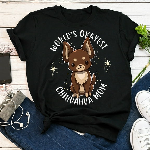 YUHAK Chihuahua Shirt, Women, Dog Lover Gift, Cute Chihuahua T-shirt, Chiwawa T-shirt, Pet Tee, Dog Mom, Gift For Him, Her, World's Best