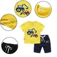thumbnail image 5 of Esaierr Boys Outfit Set Clothes for Kids Baby Short Sleeve T Shirt Top 1-8Years Boys Shorts with Pocket Cute Cartoon Excavato Summer Outfit 2Pcs Set, 5 of 8