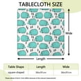 thumbnail image 2 of Cute Green Hedgehog Square Fitted Tablecloth with Elastic Edge,Square Table Cover,Washable Elastic Table Cover for Home Kitchen Party Decor 36"x36", 2 of 6