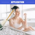 thumbnail image 2 of Vocoste 1 Pcs Wood Bath Brush Back Scrubber 3.9 Inches Brown Beige with Long Handle, 2 of 7