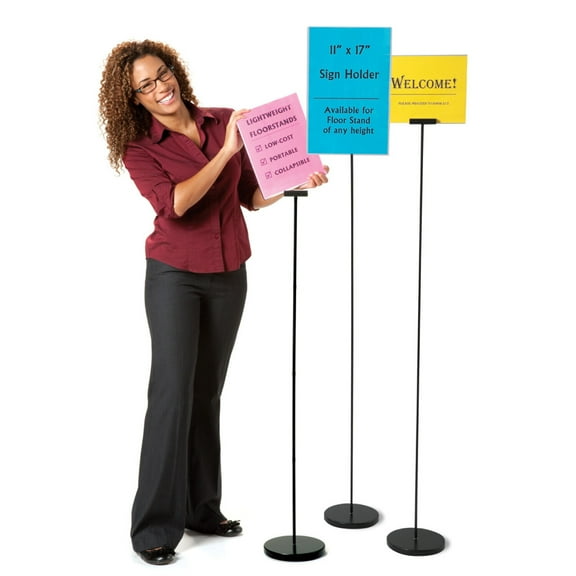 6 ft. Floor Stand for 8.5 x 11  11 x 17 signs