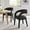 Black, variant on Modway Pinnacle Boucle Upholstered Dining Chair Set of Two in Black