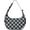 Black-gray, variant on Crescent Bag for Women Checkered Purse Small Cute Clutch Hobo Handbags Nylon Quilted