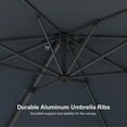 thumbnail image 6 of PURPLE LEAF 8' X 8' Patio Umbrella with Wheeled Base for Pool 7' High Offset Outdoor Cantilever Umbrella Swimming Pool Umbrella with 360°Rotation for Poolside Light Grey, 6 of 8