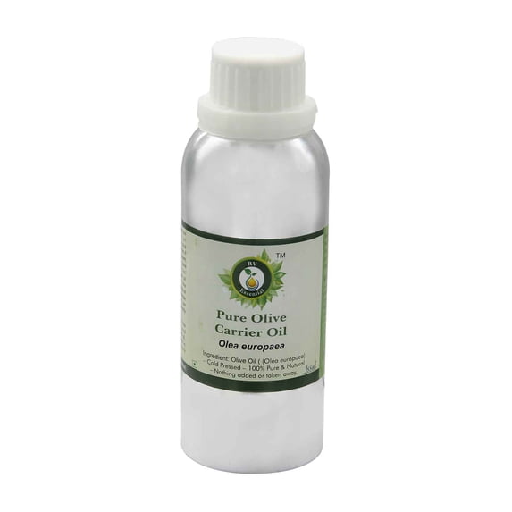 R V Essential Pure Olive Carrier Oil 630ml (21oz)- Olea Europaea (100% Pure and Natural Cold Pressed)