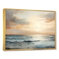 thumbnail image 2 of Designart "Paradise Of Beige And Golden Beach Sunset III" Coastal Sunset Floater Framed Canvas Art Print, 2 of 5