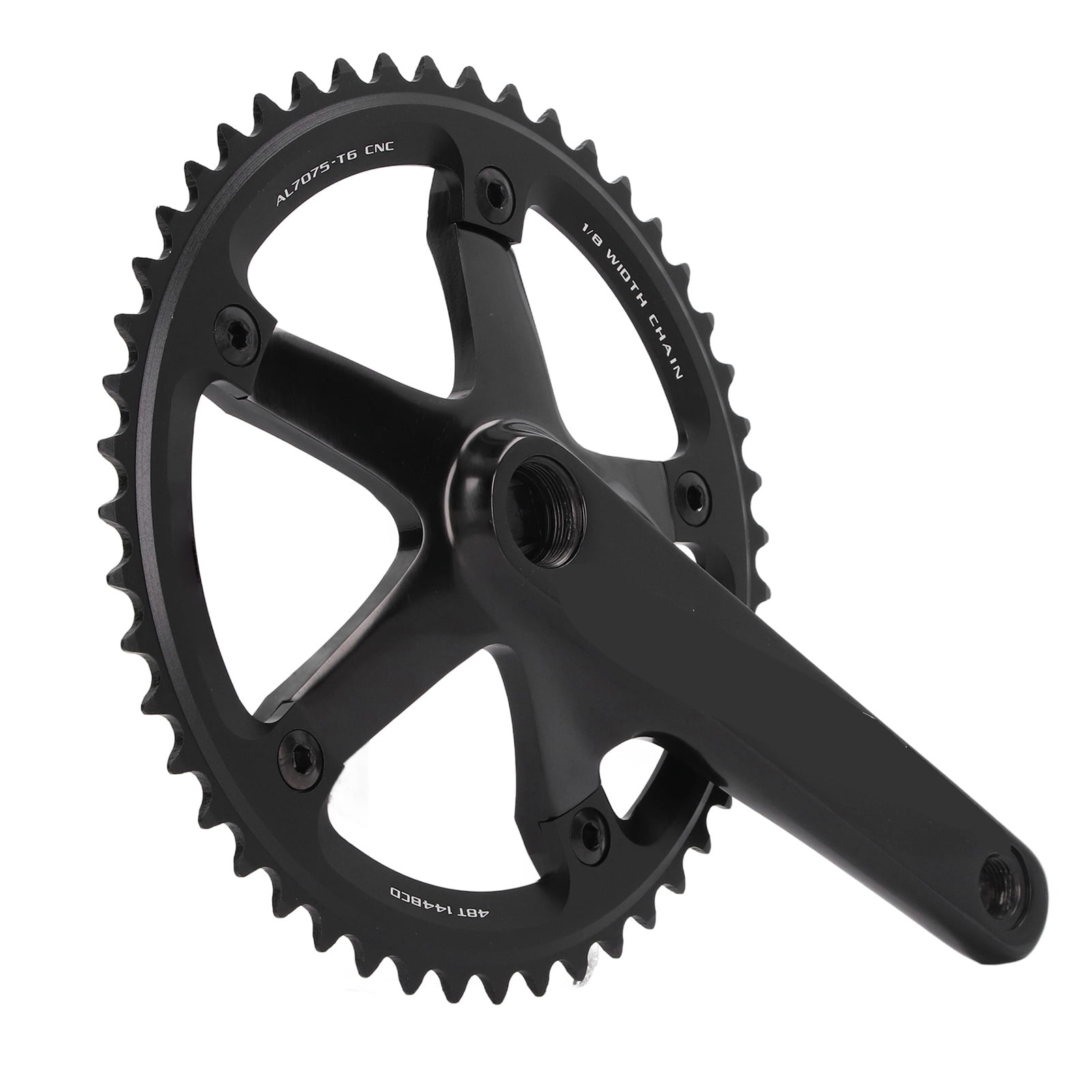 48T Single Speed Crankset, Wear Aluminum Alloy Bike Crank Arm For